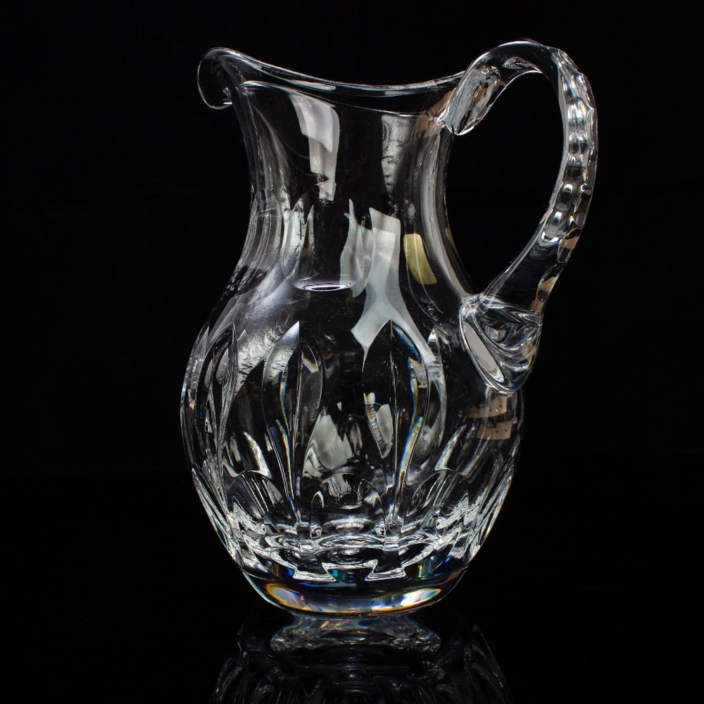 Vintage Cut Crystal Pitcher | West German 24% Lead Crystal | Kitchen Decor